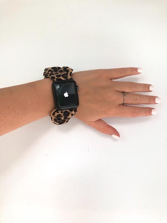 Cheetah Print Scrunchie Watch Band