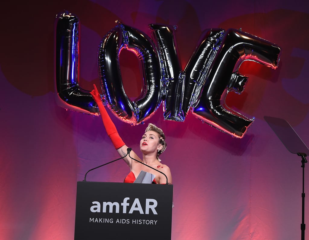 Miley Cyrus at the amfAR Inspiration Gala New 2015