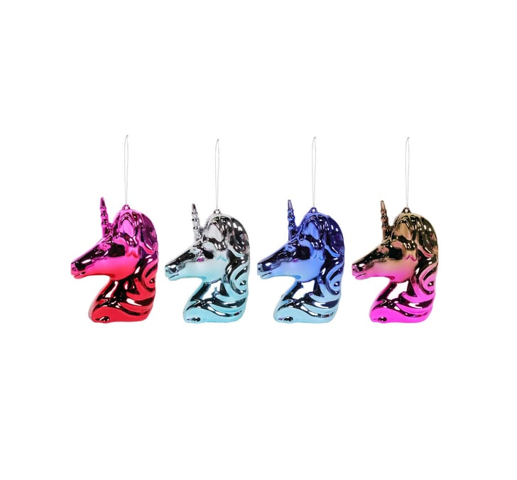 Jingle City Ombre Unicorns Christmas Ornament Set Cool Christmas