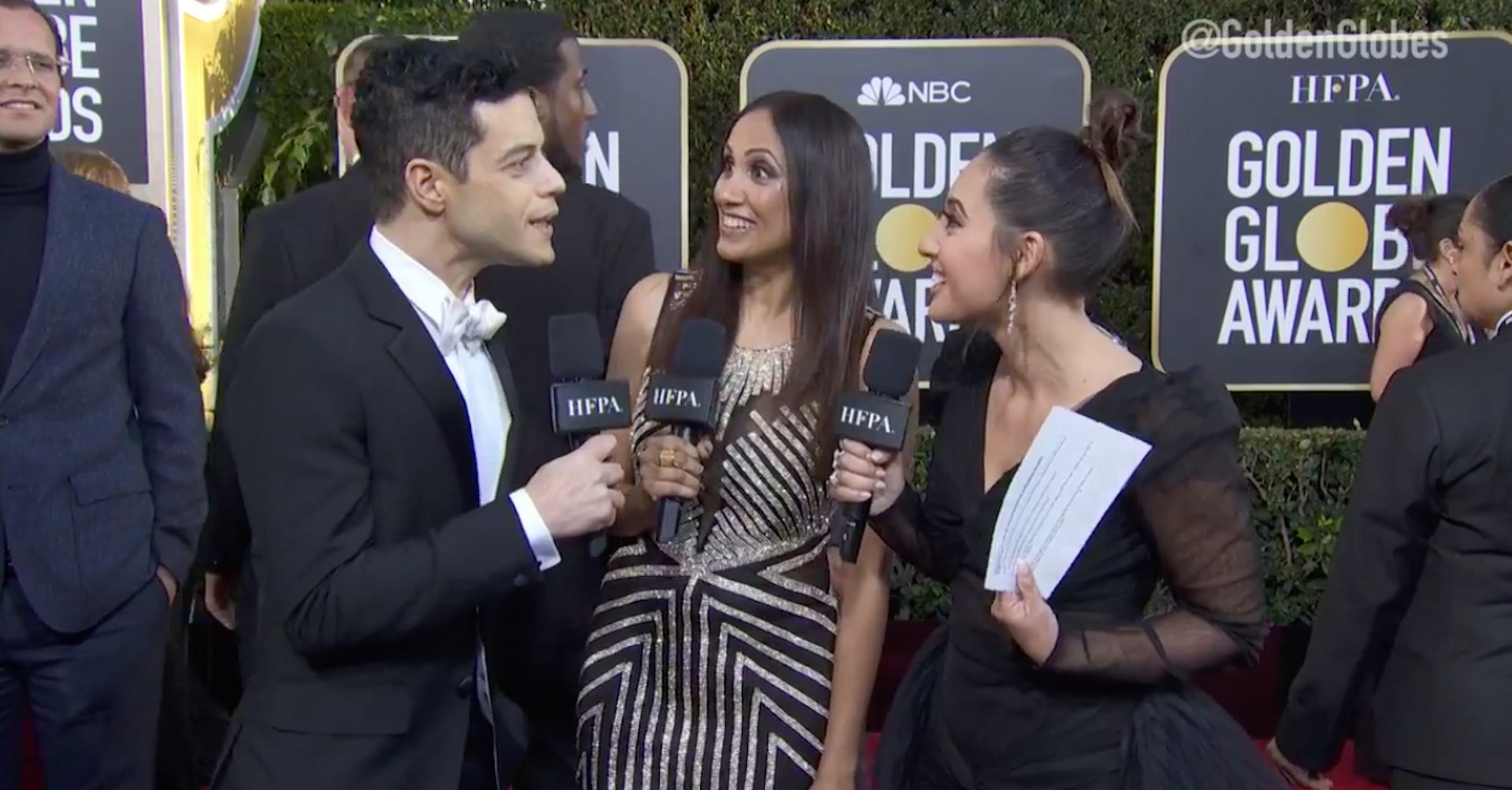 Rami Malek and Francia Raisa at the 2019 Golden Globes POPSUGAR