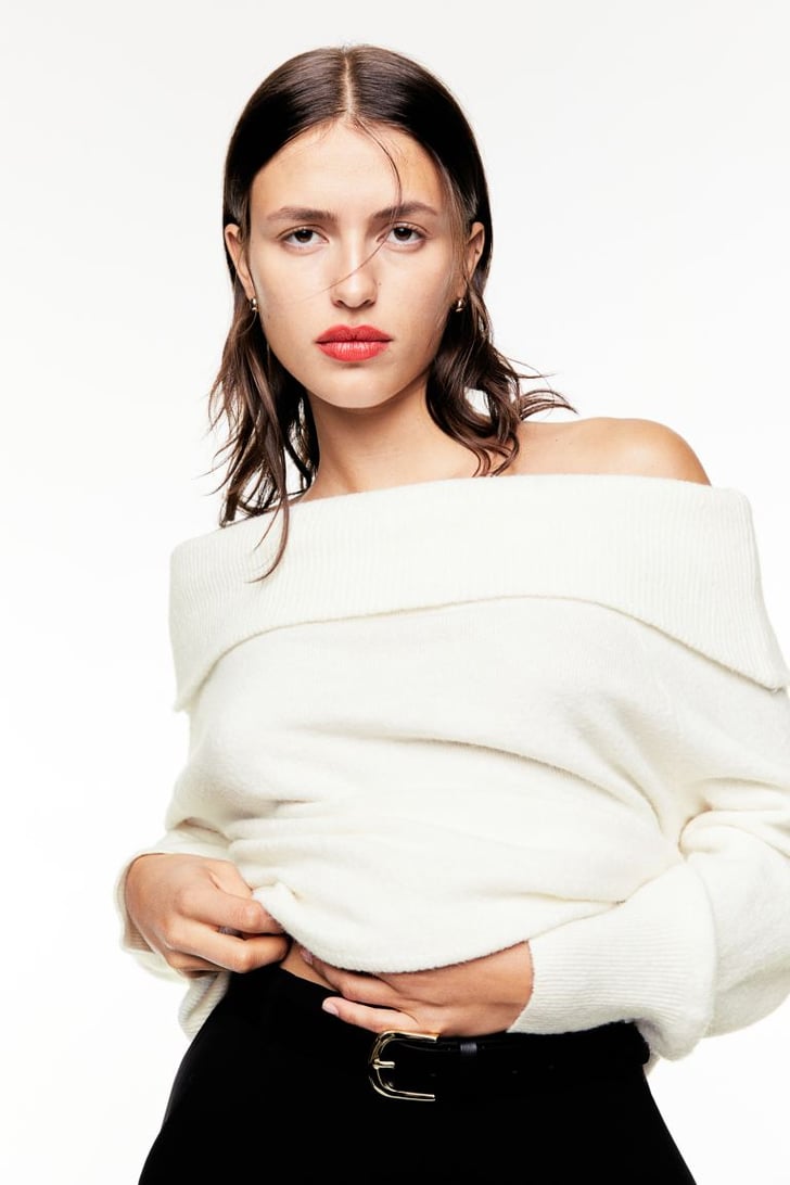 Hm off shoulder sweater sales