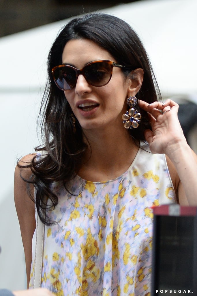 Amal Alamuddin Visits George Clooney on Money Monster Set