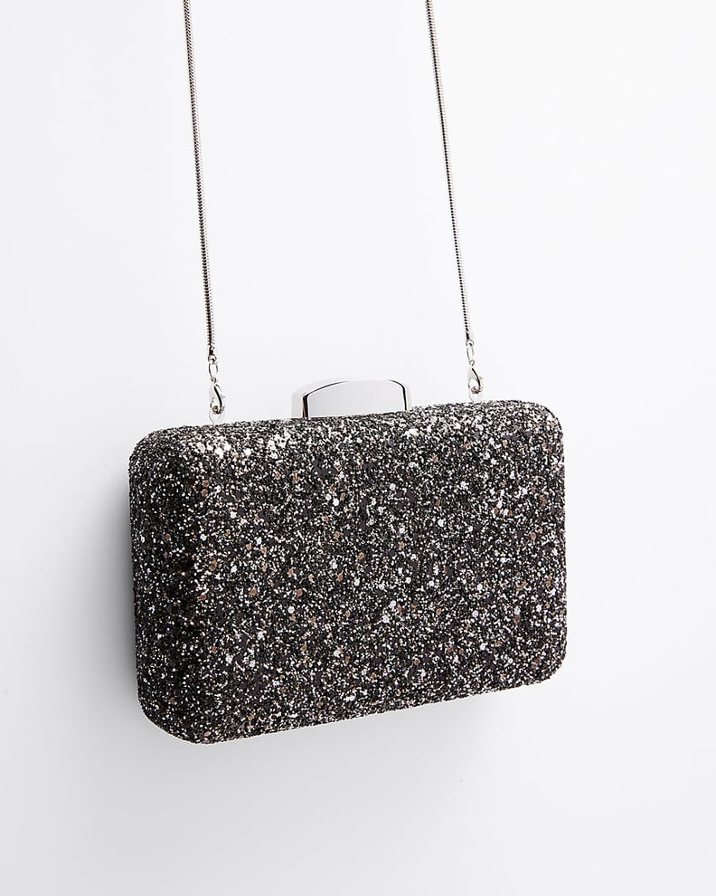 Express Glitter Box Clutch