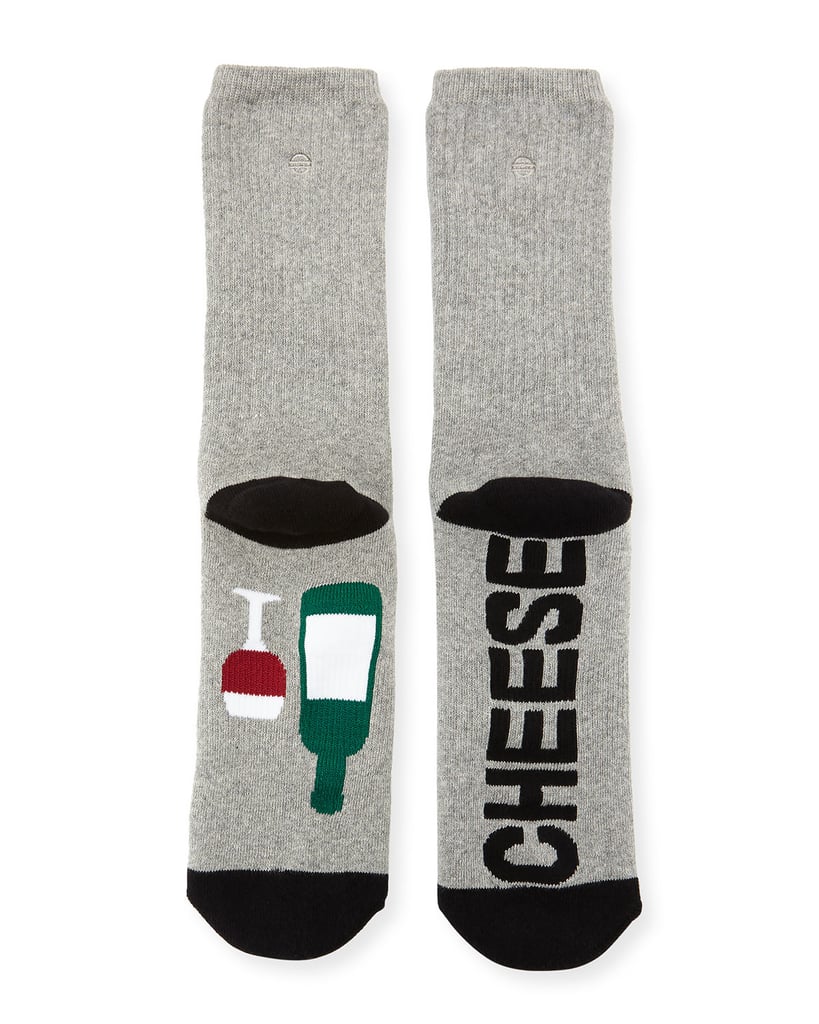 SockArt Wine and Cheese Socks ($20)