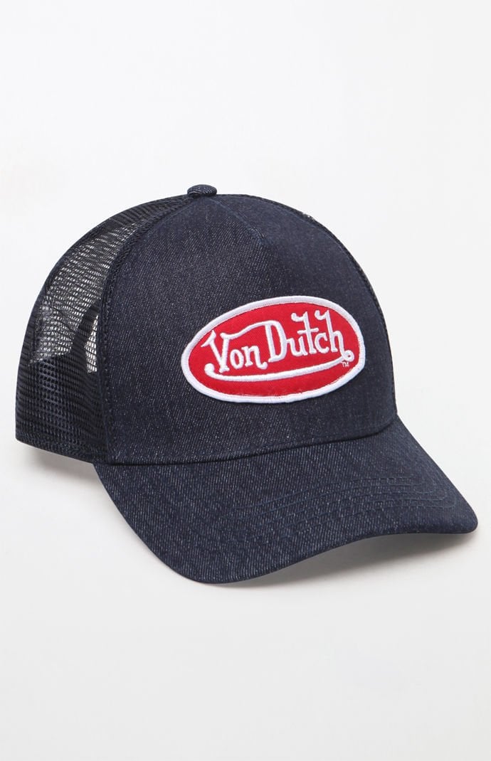 Von Dutch 104 Denim Snapback Trucker Hat