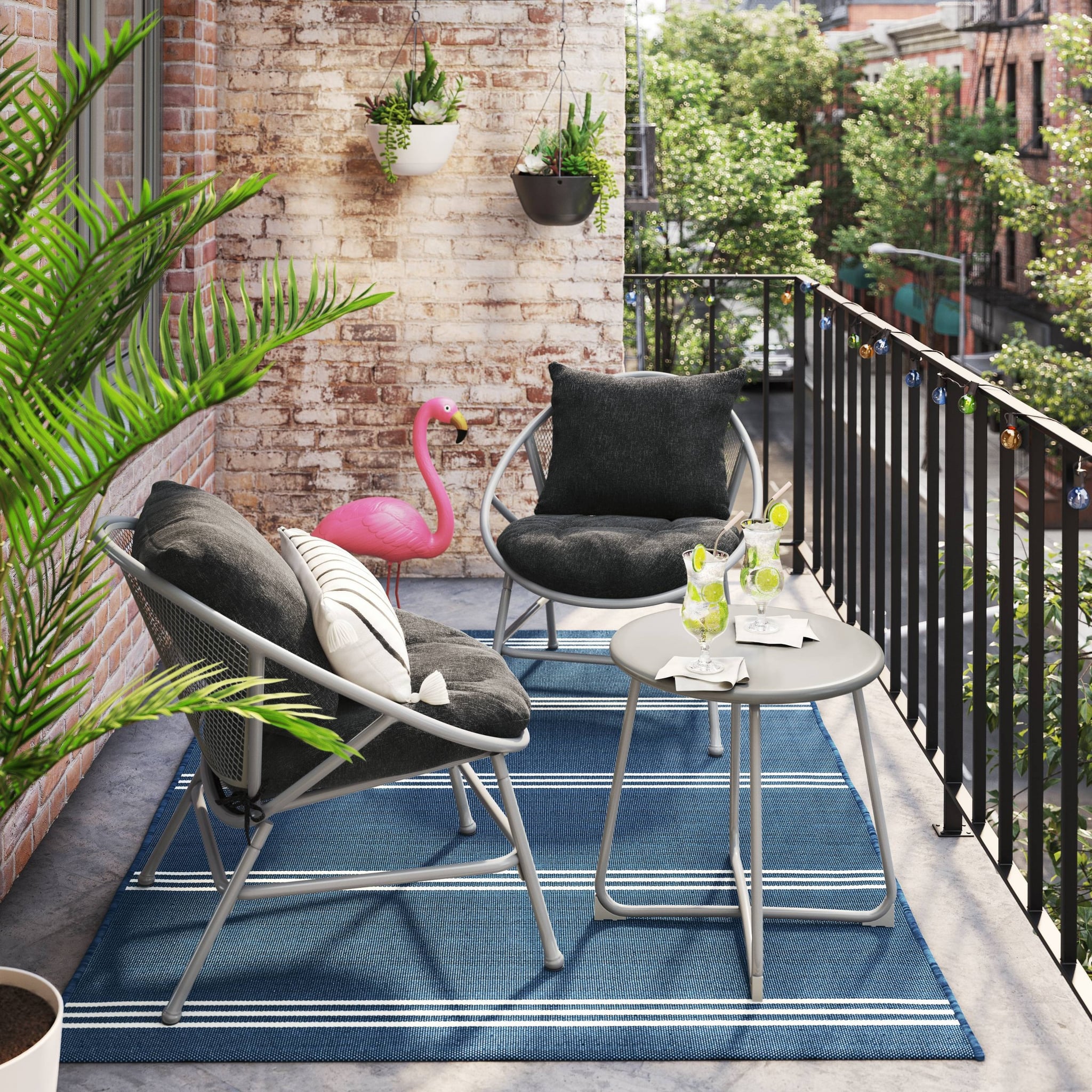 metal mesh small space set | the best outdoor furniture pieces you