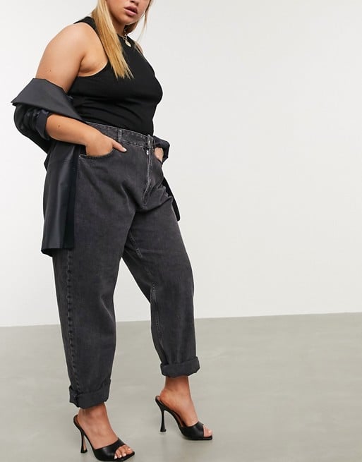 ASOS Design Curve High Rise Slouchy Mom Jeans