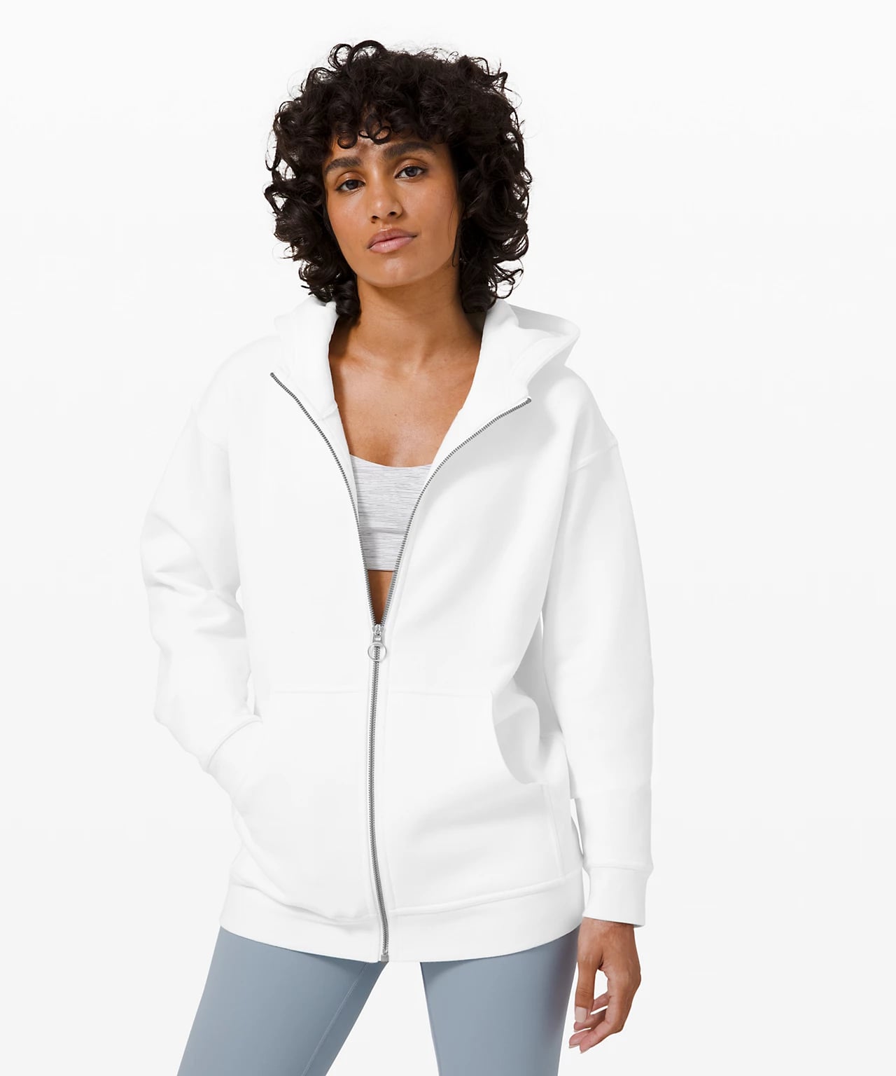 lululemon white zip up jacket