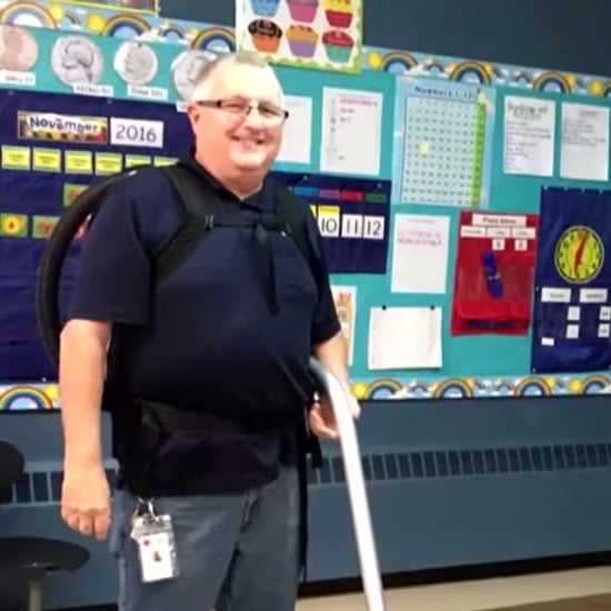 School Custodian Creates Artwork in Carpet For Students
