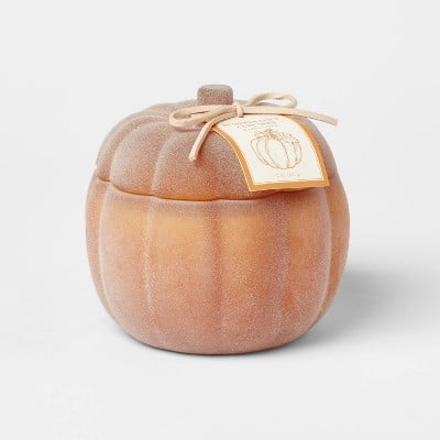 Threshold 2-Wick Pumpkin Glass Candle Pumpkin Spice Cupcakes 12oz