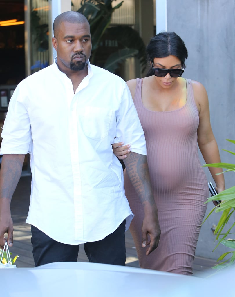 Kim Kardashian and Kanye West Out in LA September 2015