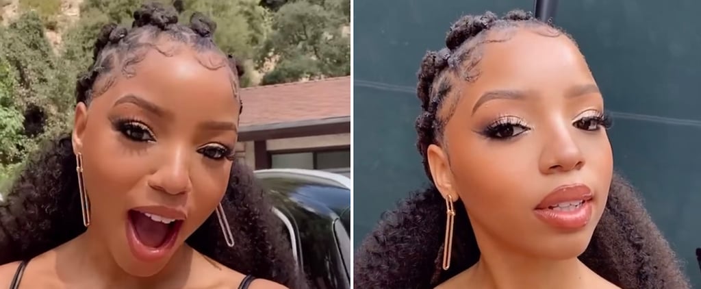 Chloe Bailey Obsesses Over Her Own Grammys Hair and Makeup