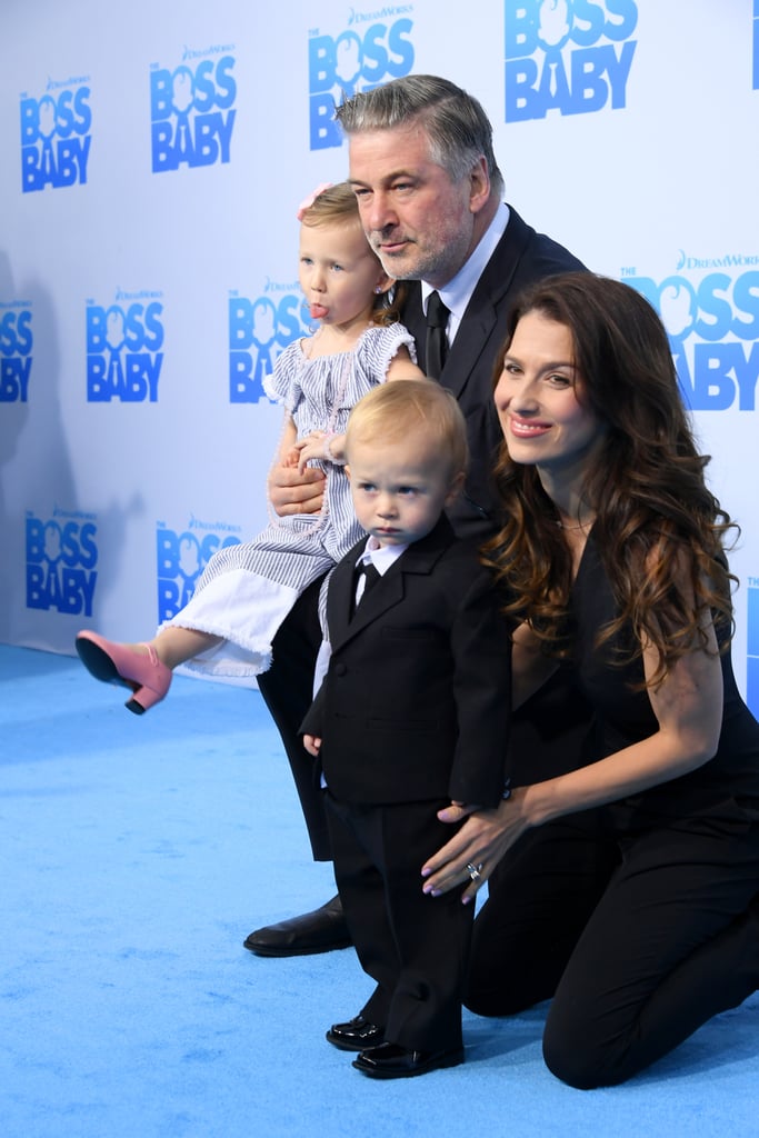 Alec Baldwin and His Family at Boss Baby Premiere March 2017