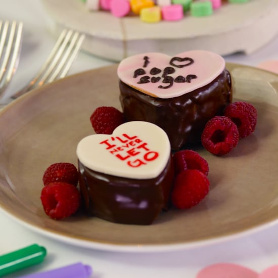 Chocolate Conversation Heart Cakes