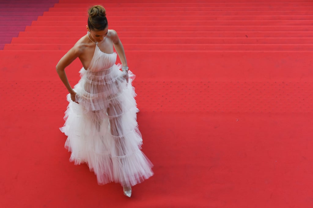 Bella Hadid's White Dior Gown at Cannes 2019