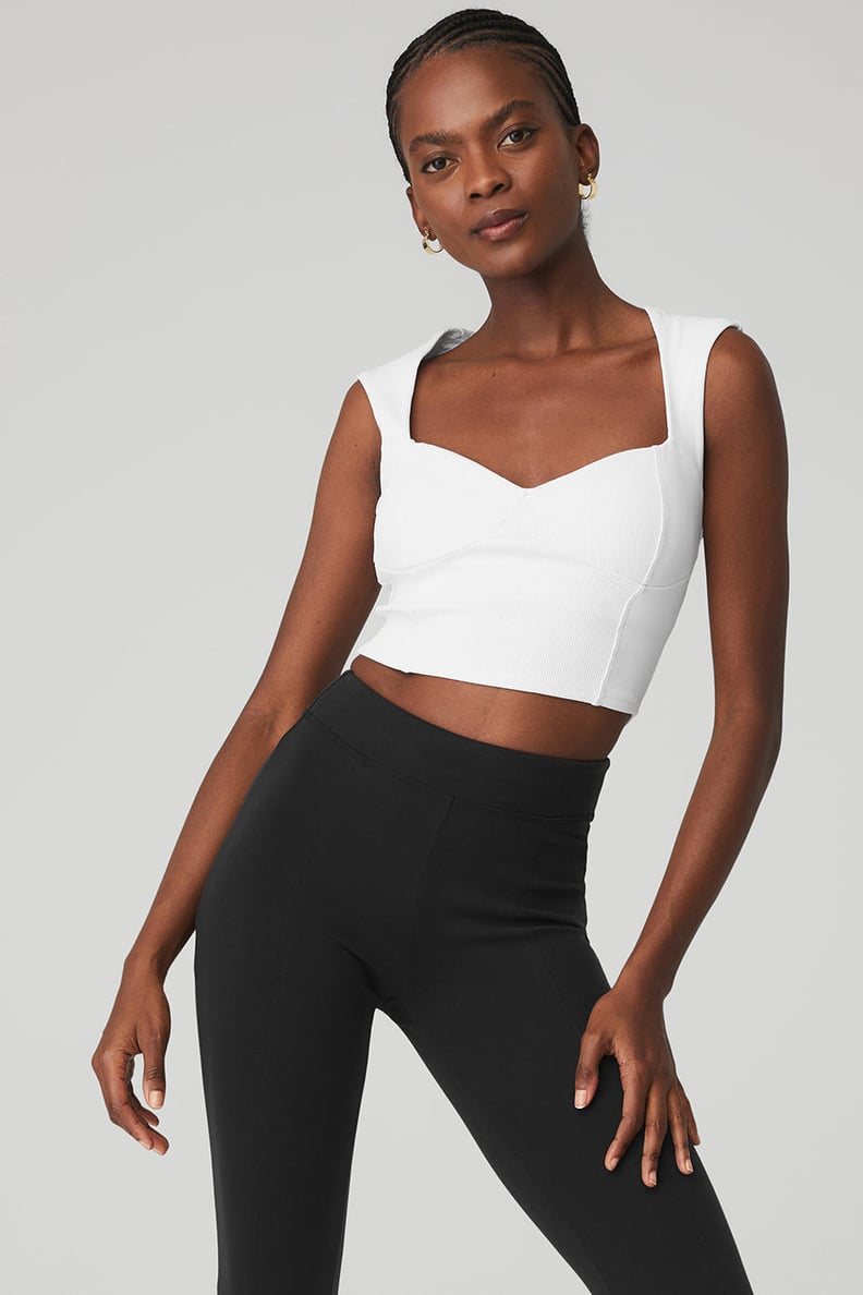 ALO Ribbed Crop Whisper Bra Tank – Leisure Social