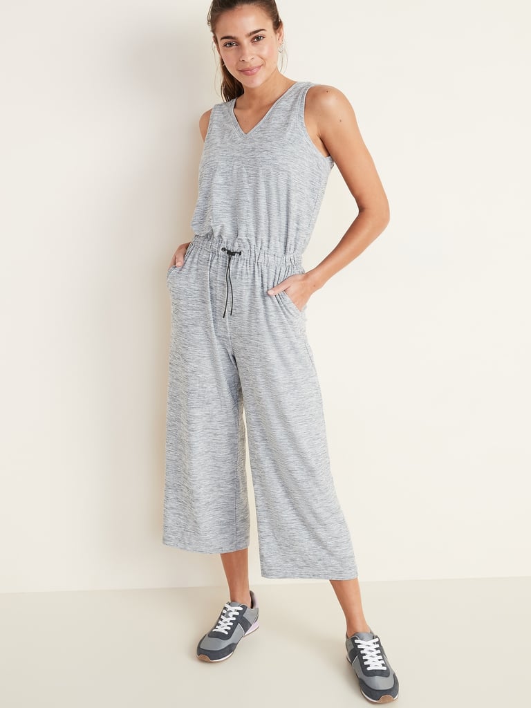 Old Navy Breathe ON V-Neck Wide-Leg in Grey