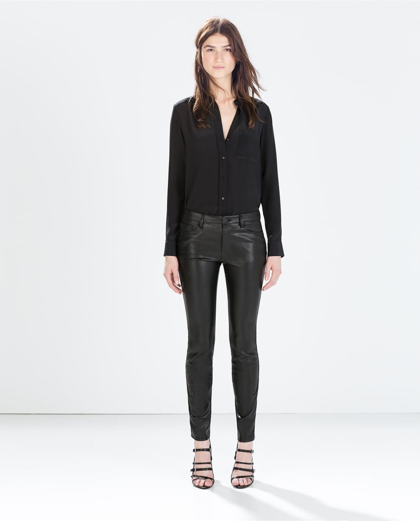 Zara Faux Leather Skinny Jeans