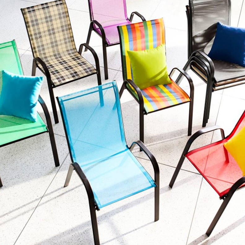 Rainbow Stripe Sling Dining Chair