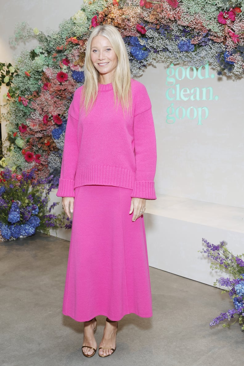 Gwyneth Paltrow Wearing Barbiecore at a Goop Launch Party