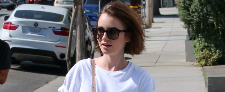 Lily Collins Street Style | How to Wear a White T-Shirt