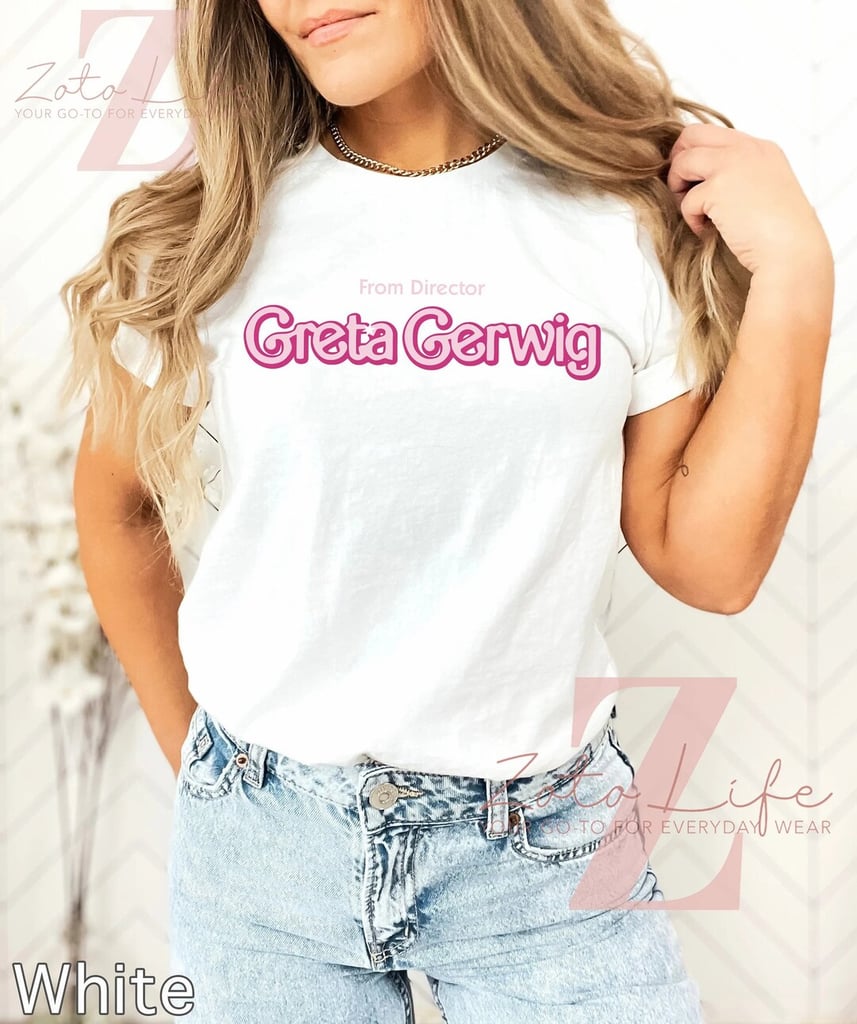 Barbie "From Director Greta Gerwig" Slogan T-Shirt
