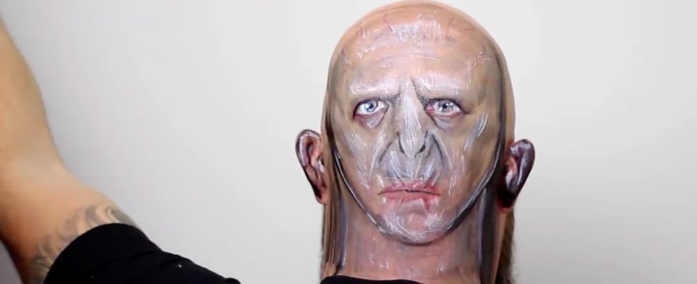 Lord Voldemort Body-Art Transformation