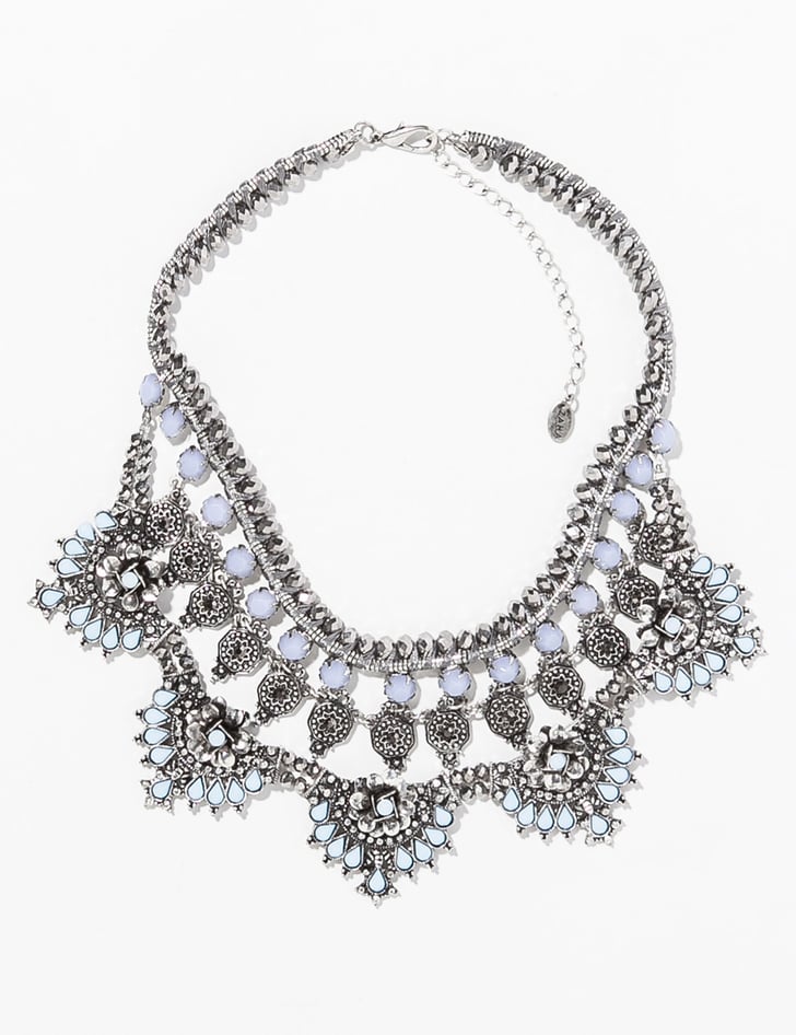 Zara silver and moonstone bib necklace ($40) | Best Jewelry at Zara