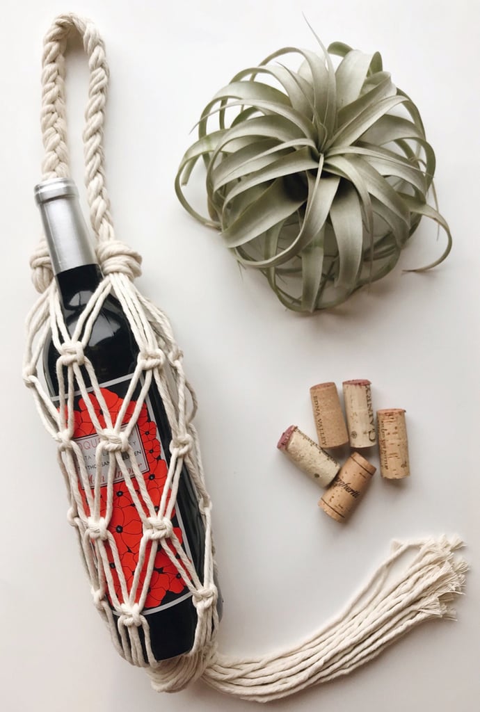 Tied and True Goods Macrame Wine Tote
