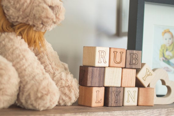 Wooden Name Blocks