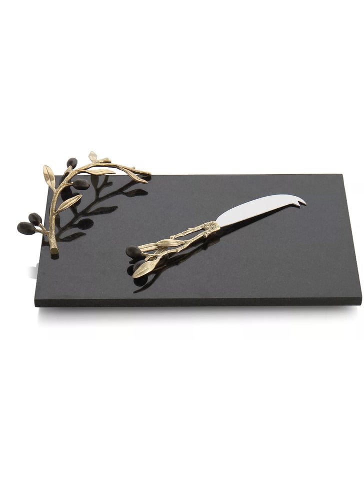 Michael Aram Olive Branch TwoPiece Cheese Board and Knife Set Best