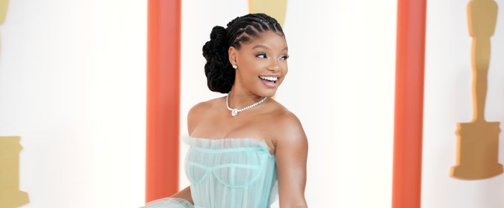 Halle Bailey's Sheer Blue Dress at the Oscars 2023