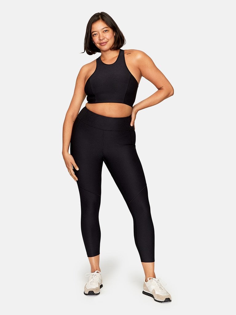 Outdoor Voices Athena Crop Top and 3/4 Warmup Leggings