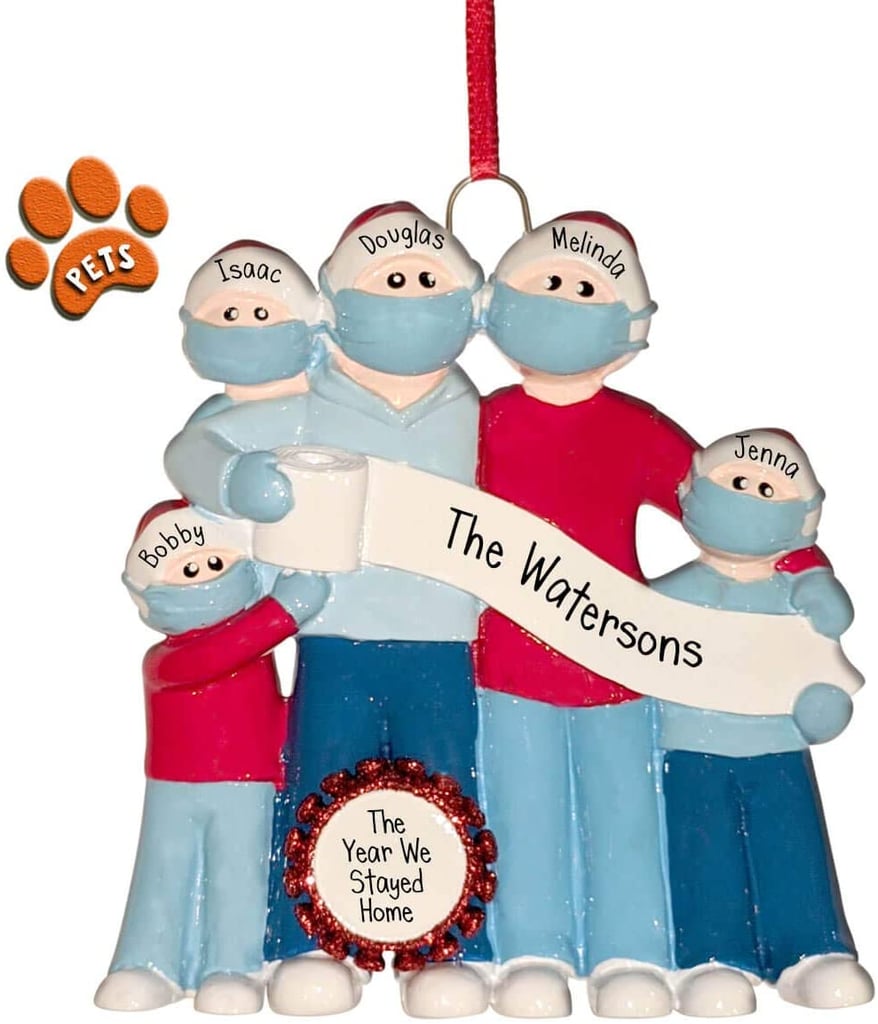 Family with a Toilet Paper Banner Christmas Ornament