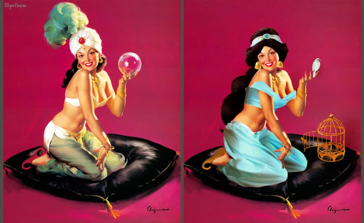 Jasmine Pinup Disney Princess Art Popsugar Love And Sex