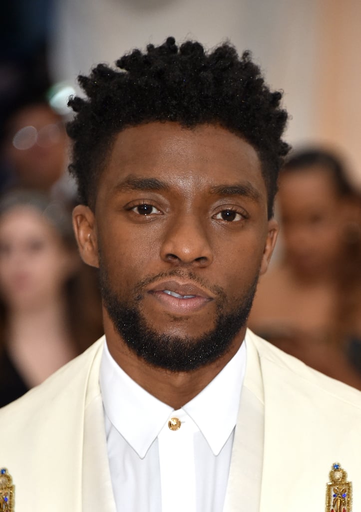 Chadwick Boseman's Glitter Hair at the 2018 Met Gala