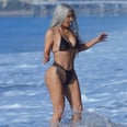 Kim Kardashian's Thong Bikini Is Staying on Her Body by the Narrowest of Margins