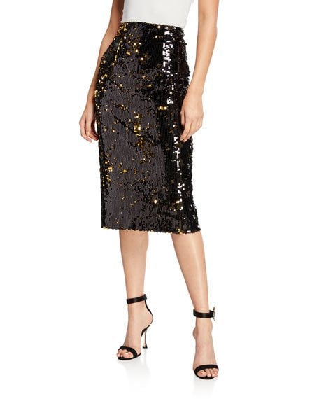 Milly Sequined Midi Pencil Skirt
