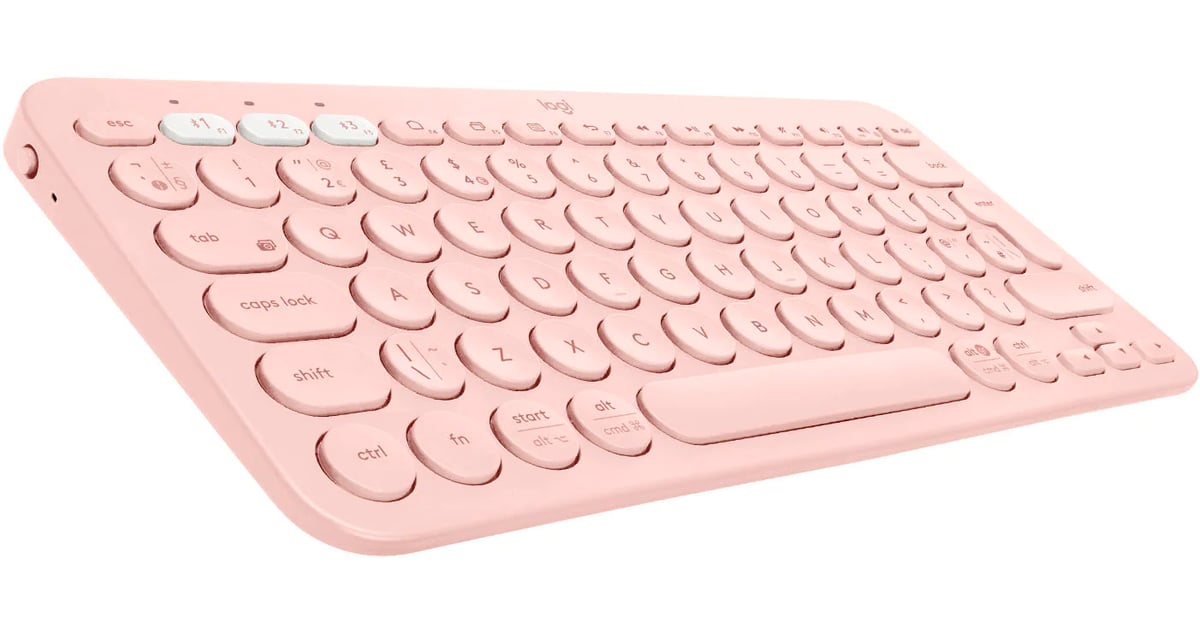 Logitech K380 TKL Bluetooth Scissor Keyboard in Rose Best Colorful