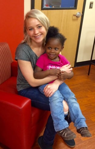 Jennifer Lawrence Visits Children's Hospital December 2015