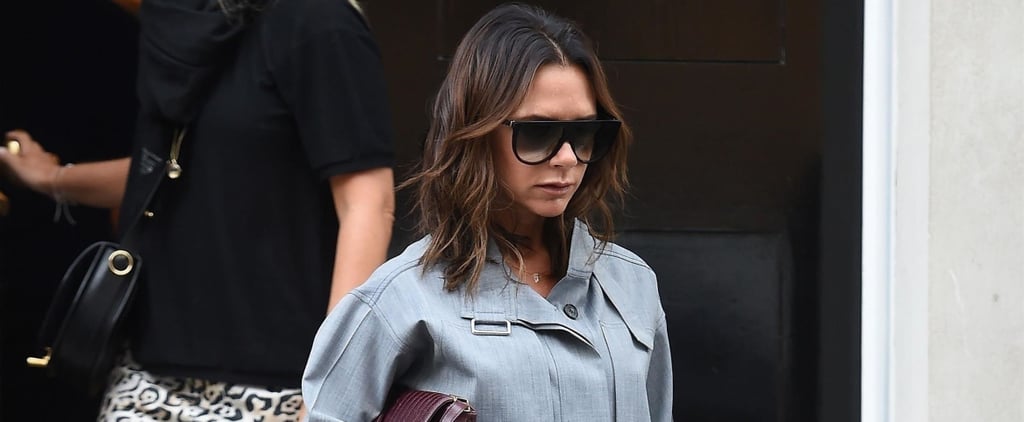 Victoria Beckham Gray Suit in London September 2018