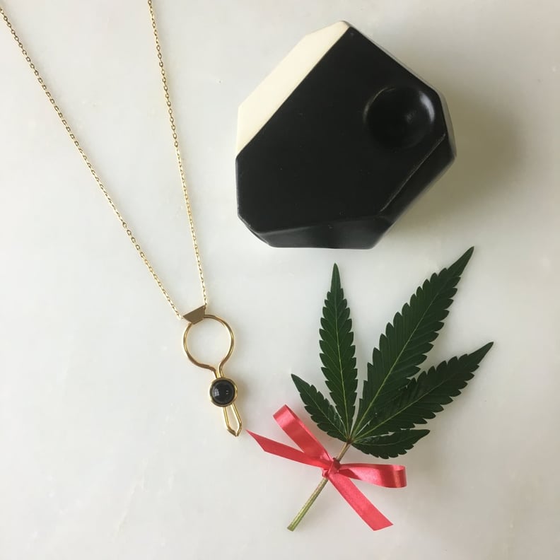 The Stoned Circle Necklace & Matte Black Medium GeoPipe