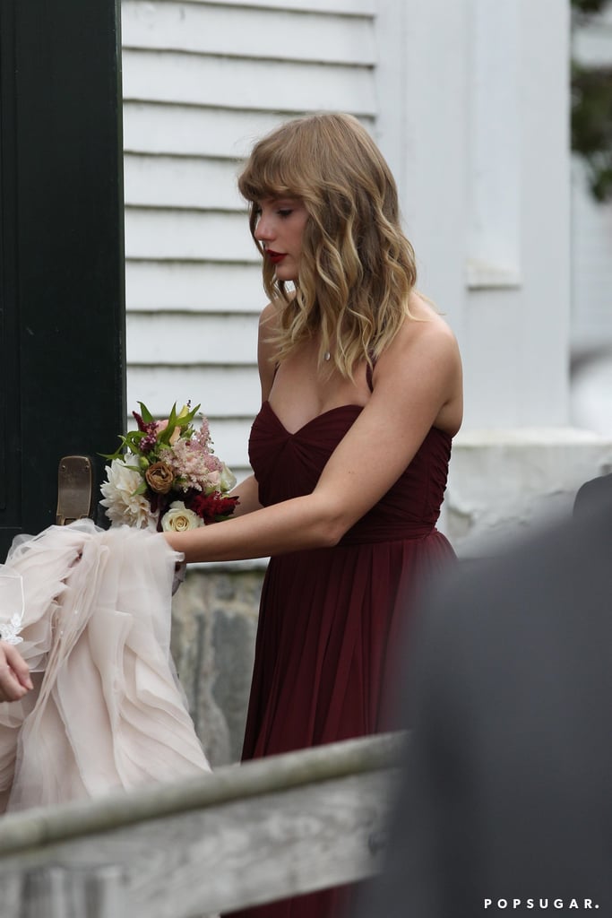 Taylor Swift's Maroon Bridesmaid Dress