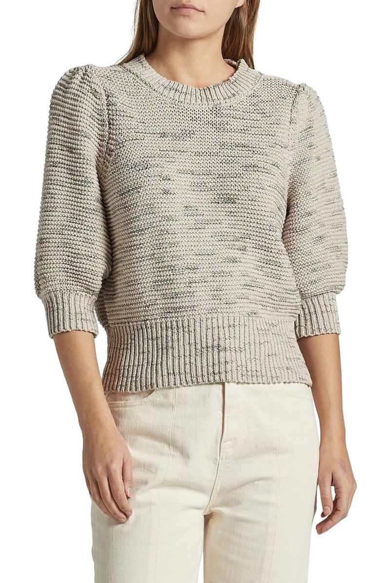 Joie Aleggra Puff Sleeve Metallic Marled Sweater A Deal Hunter
