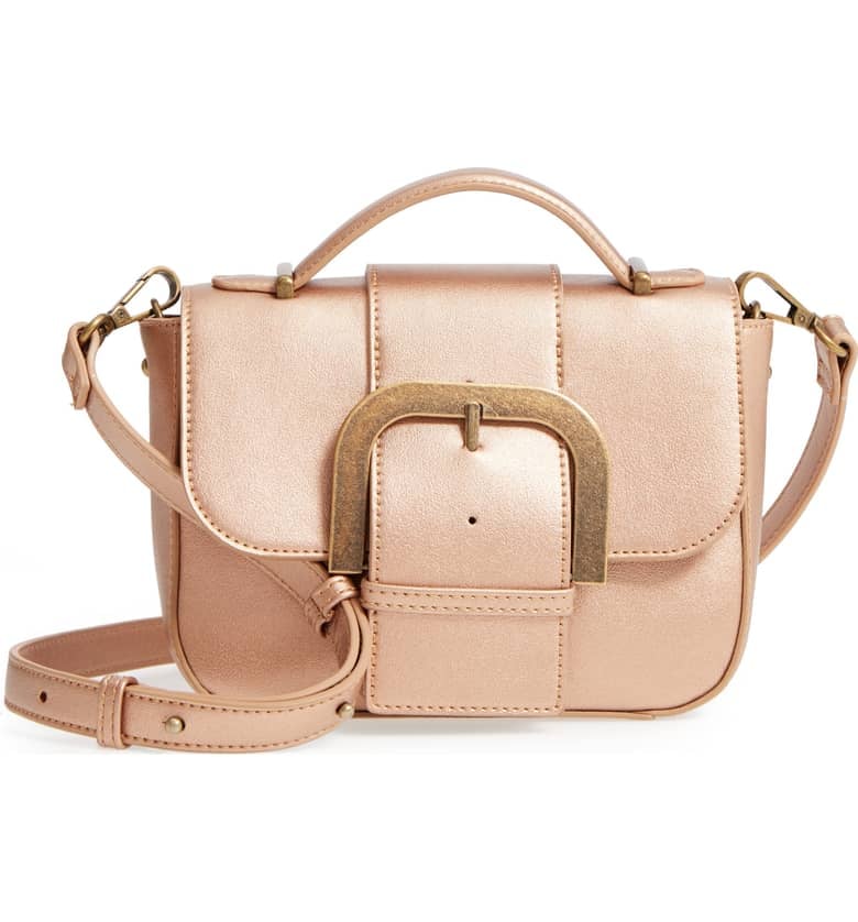 Malibu Skye Oversize Buckle Top Handle Bag | Rose Gold Gift Ideas ...