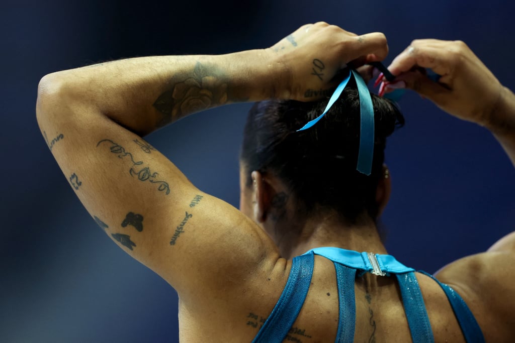 Jordan Chiles’s “You Have Struggled. . . ” Back Tattoo