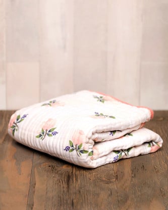 watercolor rose quilt