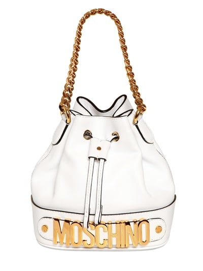 moschino bucket bag white