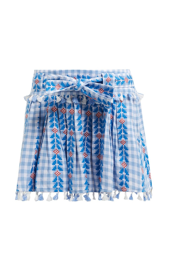 Dodo Bar Or Ariana Geometric-Embroidered Cotton Mini Skirt