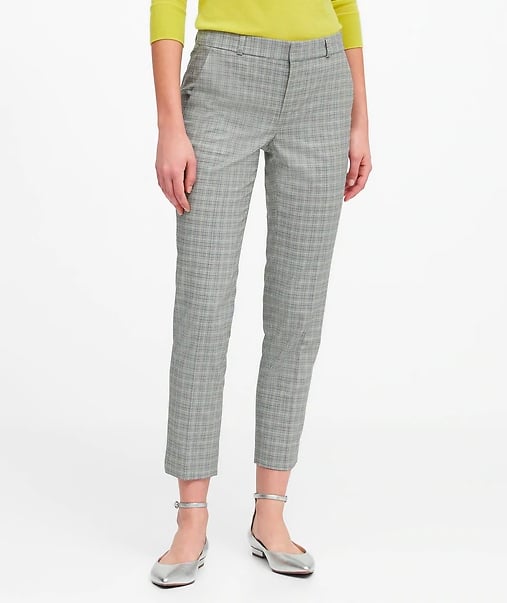 Avery Straight-Fit Plaid Ankle Pant